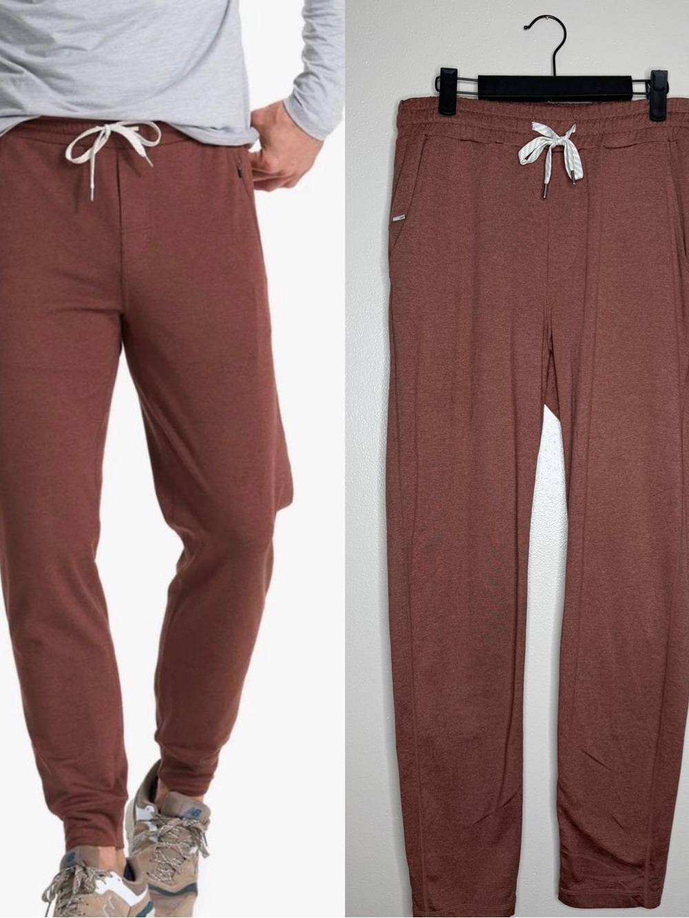Vuori‎ Men’s Ponto Performance Pants Medium, Red/Brown Sweatpants